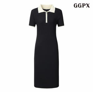 정상가:89,000원 ㅣ 앞 지퍼 슬림핏 롱 원피스 (GPBOW070D)