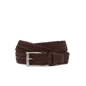 [선물포장][MADE IN ITALY] 이태리 가죽 다크브라운 메쉬 벨트 HJBE5F024W3