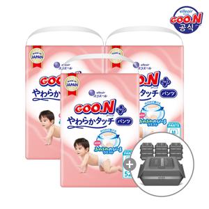 군 기저귀 플러스 소프트터치 팬티 중형(M) 52P x 3팩 (+1박스 구매 시 물티슈 10팩)
