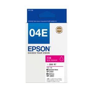 엡손 잉크 T04E370 M/적색 T04E WF-2851 XP-2101 XP-2106 (1개) 자재