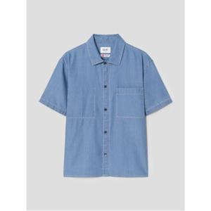 트윌 조직 데님 반팔 셔츠  블루 (GC5465C14P)