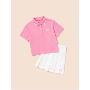 여아 피케 반팔 상하세트  라이트 핑크 (BI5342G10Y)