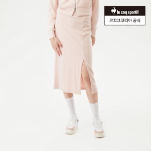 르꼬끄 여성 컴피니트 미디 스커트 (QO322OSK92)