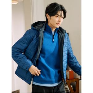 [신상40%OFF] 코튼 베럴비 반집업 니트