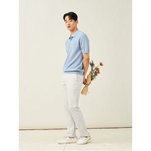 리넨 혼방 옥스포드 슬림 팬츠 - 아이보리 (BC5221C060)