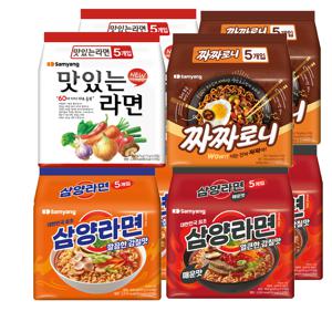 식품] 라면 10개+라면 매운맛 10개+맛있는라면 10개+짜짜로니 10개