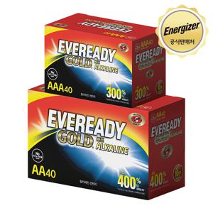 EVR 알카라인 건전지 40입 (AA/AAA) 택 1