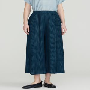 닥스 여성 DLPA5BP22T3 [D-PLEATS] 블루 플리츠 와이드핏 여름 밴딩 팬츠