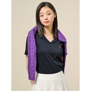 [25SS][Essential] 솔리드 V넥 슬림핏 티셔츠  네이비 (BF5242E02R)