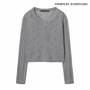 정상가:69,000원 ㅣ [미니멈 에브리데이]펀칭 라운드 니트 가디건 (EB2CK009D)
