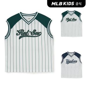 [MLB 키즈] (공식) 바시티 스포티브 스트라이프 민소매 티셔츠 (2color)