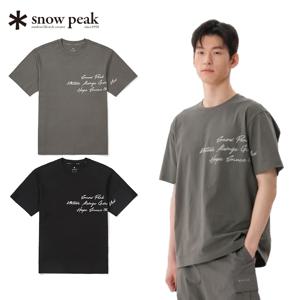 스노우피크 코튼 레터링 반팔 티셔츠 S25MMFTS64