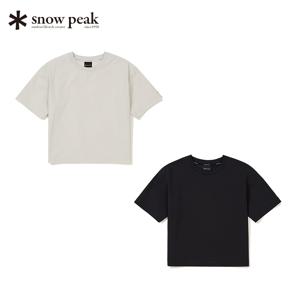 스노우피크 씬테크 우먼스 세미크롭 반팔 티셔츠 S23MWSTS32