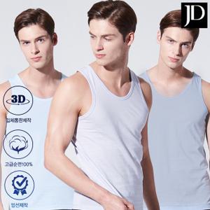 JD 남자 퓨어코튼 컬러 조끼런닝 3매