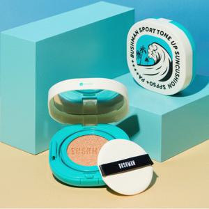 부쉬맨 스포츠 톤업 선쿠션 SPF50+PA++++ 15g(+데일리 선크림 20ml)