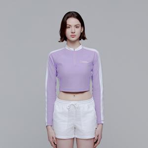 N242WRG610 여성 크롭 반집업 래쉬가드 LAVENDER