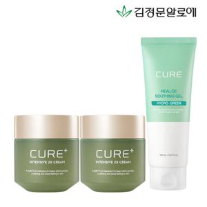 큐어 2X크림 2개+리알로에 수딩젤 150ml 1개