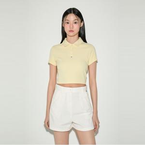[정소가 : 98000원]타미진스 에센셜 크롭 립 폴로 셔츠 (T32E1TKT40TWT1ZHO)
