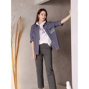 [하프클럽/블루 나염 프린팅 포켓 셔츠 자켓 CLCMJK109