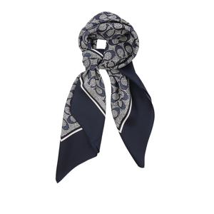 텍스쳐드 시그니처 프린트 실크 스카프 C2755 MIDNIGHT NAVY