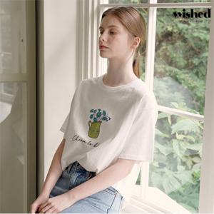 정상가:49000원ㅣ썸머 라운드넥 프린팅 반팔 티셔츠 (WICBTS042)