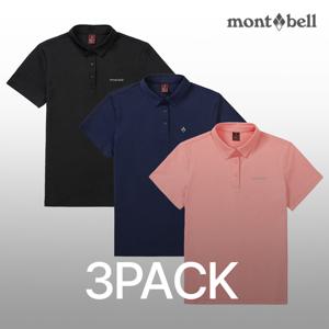 [3PACK]  여성 퍼포먼스 카라 반팔 티셔츠_MW3FMWOH82A