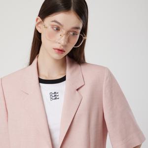 [CC콜렉트][정상가: 299,000]린넨 블렌드 하프슬리브 싱글 자켓 C252MSF135