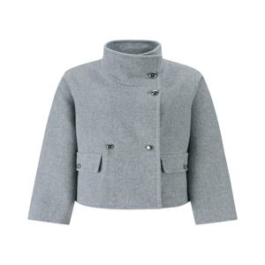 캐시미어 블렌드 하이넥 숏 코트 D244MSG557