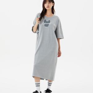 [라이프워크] 여성 피그먼트 스몰라독 반팔 원피스_LW242OP817