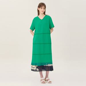 [본사] 배색 니트 포인트 원피스_BAOP66531GN