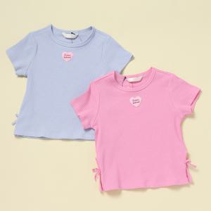 로엠걸즈골지 트임리본 티셔츠RGRA2561P