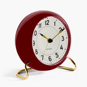 아르네 야콥센 arne_jacobsen_clocks AJ Station Table Clock / Burgundy