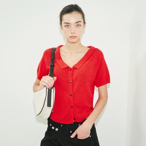 Sandro deepneck knit-top