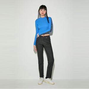 [정소가 : 188000원]타미진스 미드 슬림 스트레이트핏 블랙 데님 팬츠 (T32E0NES01TWL11BZ)