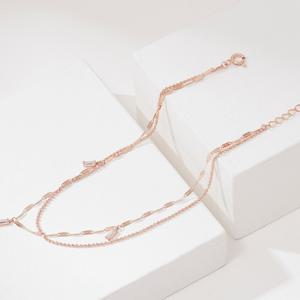 [GB] 바게트스톤 두줄 14k GOLD 발찌 LWA23011G