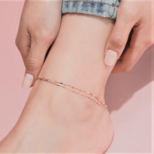 [GB] 두줄 체인 14K Gold 발찌 LWA21005G