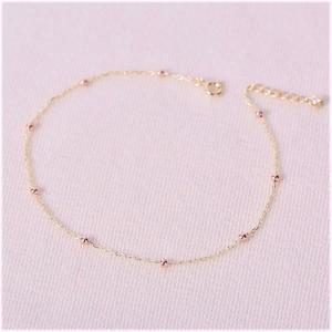 [GB] 투톤 볼 체인 18K GOLD 발찌 LWA15001G