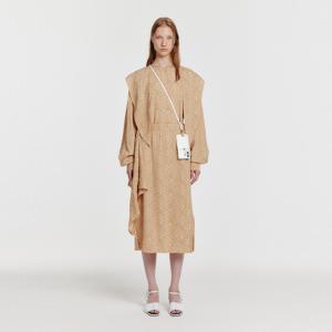 [정상가 : 498000원] YOVEL Midi Skirt with Scarf - Beige