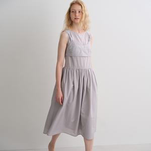 bustier layered dress (light grey)