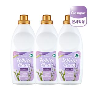 화이트클린 섬유유연제 라벤더&뱀부 1L x3개