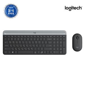 코리아 MK470 슬림 무선 키보드 마우스 세트 블랙