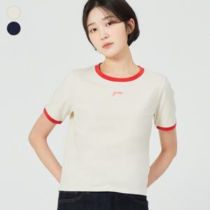 게스진 여성 크롭 링거 게스 스몰로고 반팔티 OP2K8402
