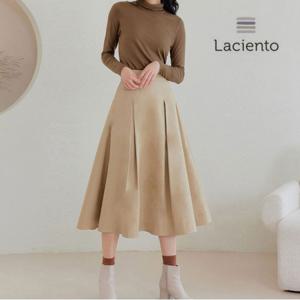 [최초가69,000원]봄 가을 코튼 플레어 스커트_베이지