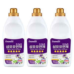 초고농축 섬유유연제 화이트티 릴리 1L x3개