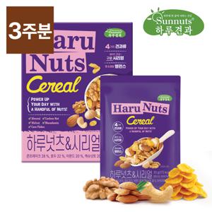 [하루견과] [2+1/총3케이스] 하루넛츠&시리얼 30g 7입 (3주분) /프리미엄견과 /구운콘프레이크