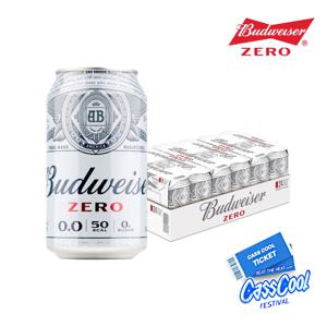 공식판매처 버드와이저 제로 330ml x 24캔  논알콜 무알콜맥주맛