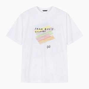 [본사] [Same dust] 비오넷 실키 더블 프린트 티셔츠_SATS60531WH