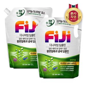 피지 디나자임 딥클린 실내건조 프리미엄 액체세제 일반드럼 겸용 오리지널 리필 2L x 2개