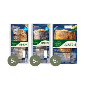 (냉동) 비비고 생선구이 고등어 60g x5개+삼치 60g x5개+가자미 70g x5개