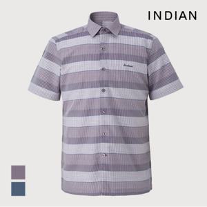 [INDIAN] 한기장 패턴 반팔셔츠_MITNS3M3201